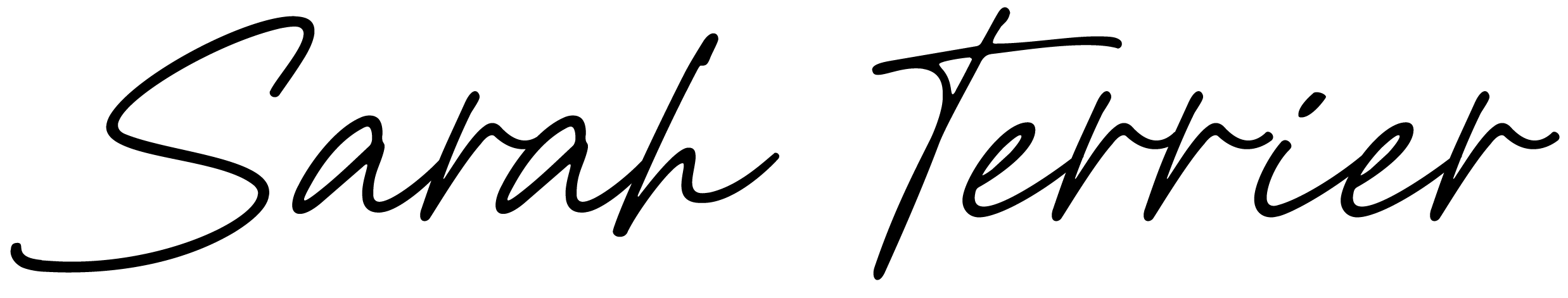 logo sarah terrier black
